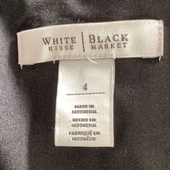 WHITE HOUSE BLACK MARKET SIZE 4 BLACK ONE PIECE SKORT JUMPSUIT - Picture 4 of 6